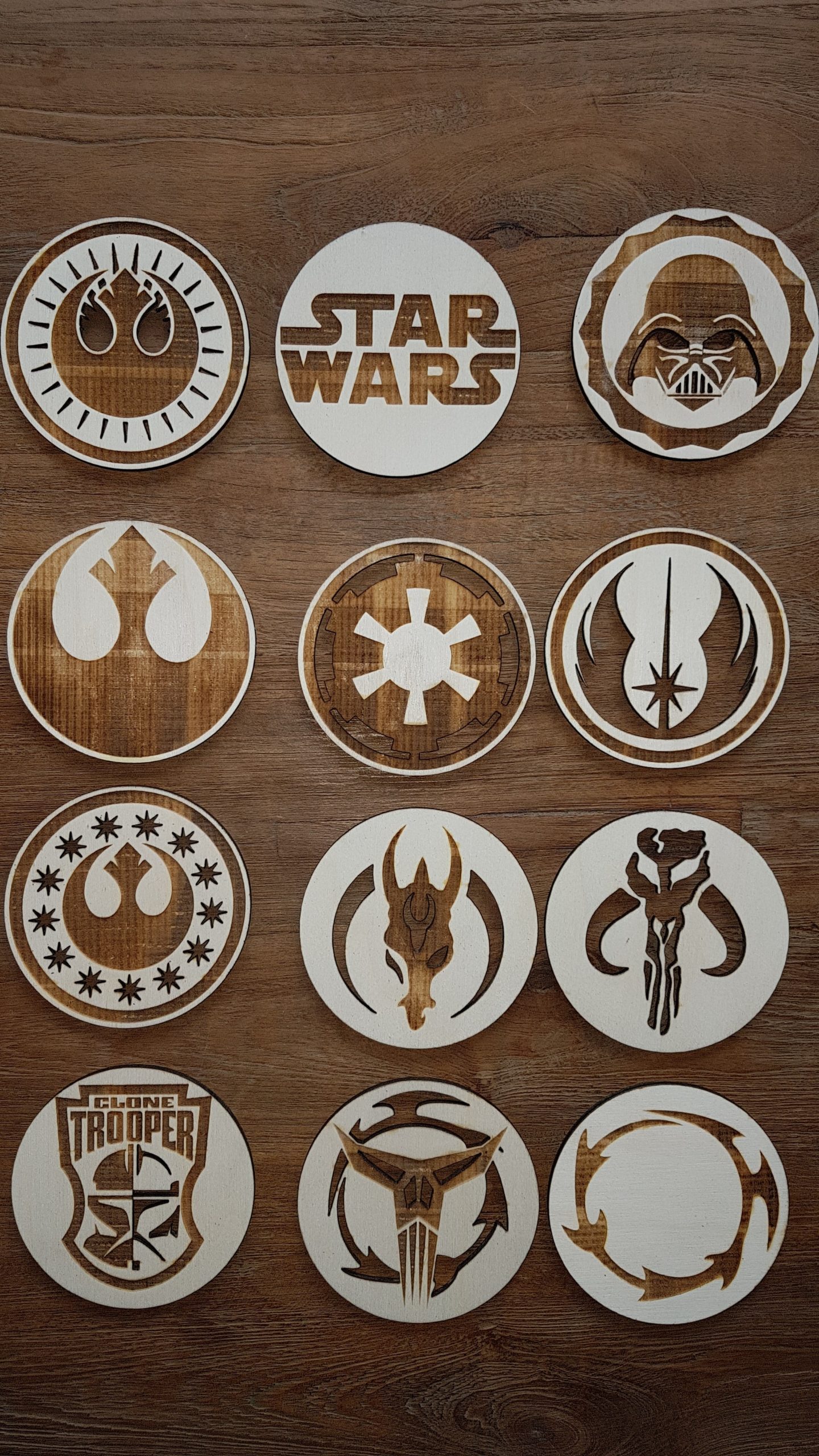 StarWars Onderzetters Voor een mooi houten kado