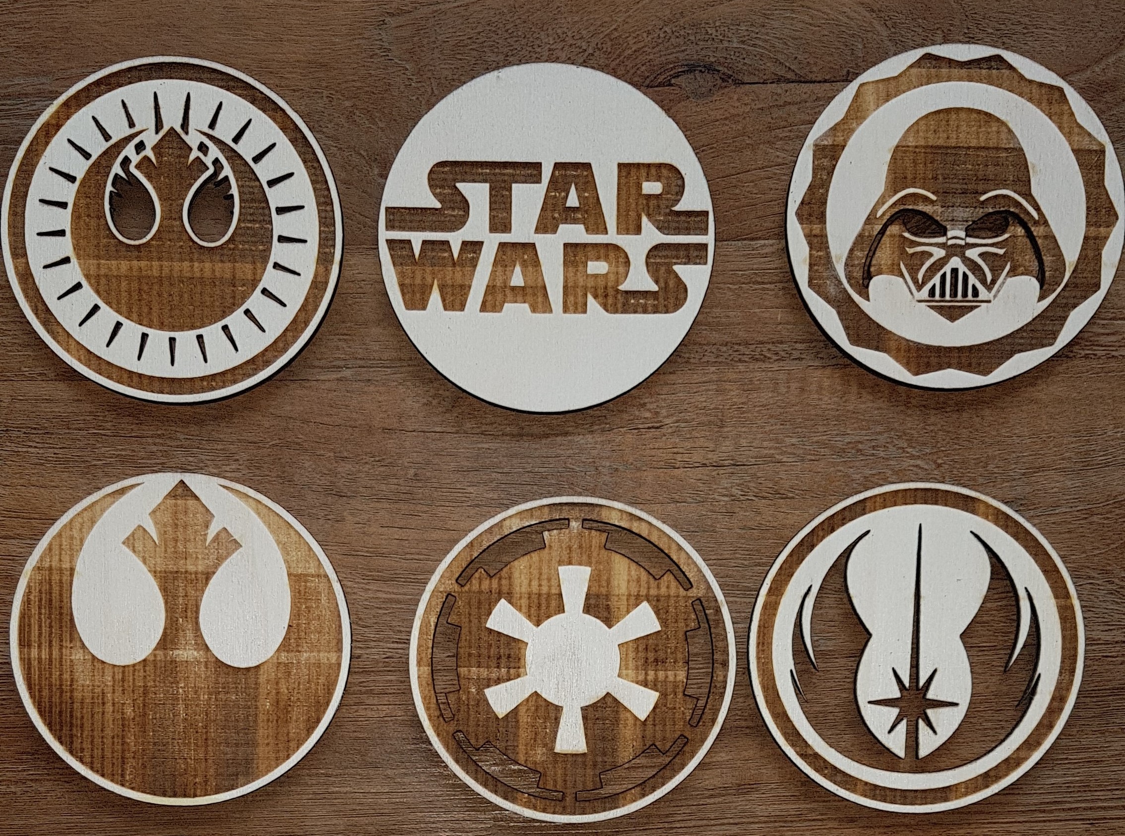 machine mooi zo schuur StarWars Onderzetters - Voor een mooi houten kado