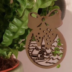 Kerstbal winterlandschap