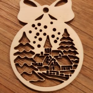 Kerstbal winterlandschap
