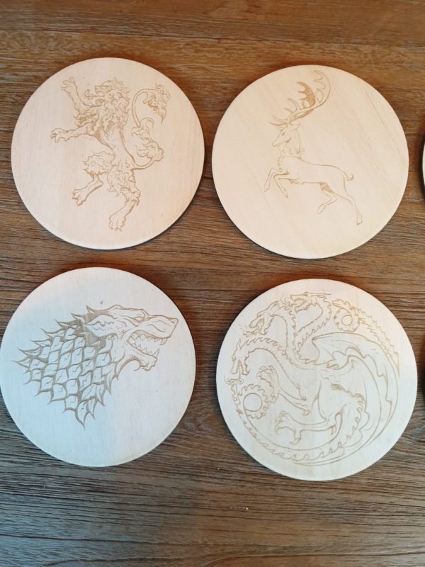 8 onderzetters 10cm Game of Thrones - Afbeelding 3