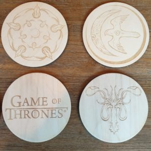 8 onderzetters 10cm Game of Thrones