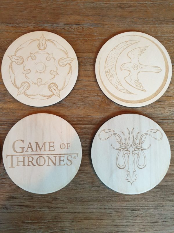 8 onderzetters 10cm Game of Thrones - Afbeelding 2