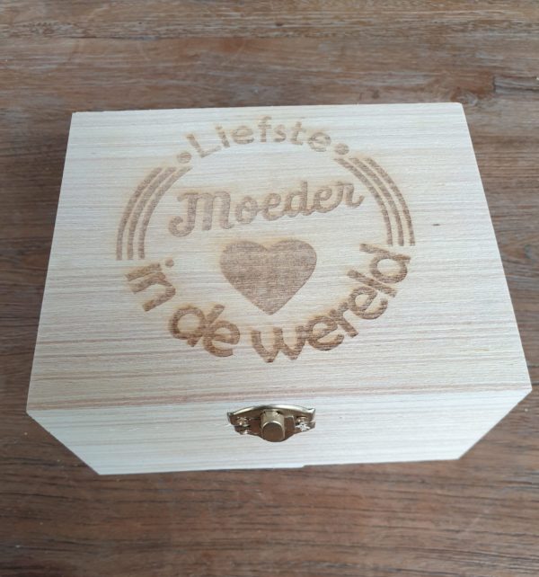 Houten doosje Liefste moeder in de wereld