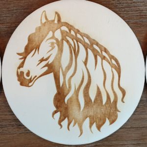 1onderzetter 10cm Fries paard