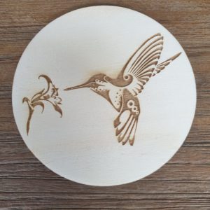 Onderzetter 10cm kolibrie