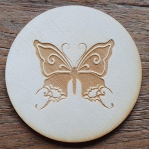 onderzetter 10cm vlinder 1