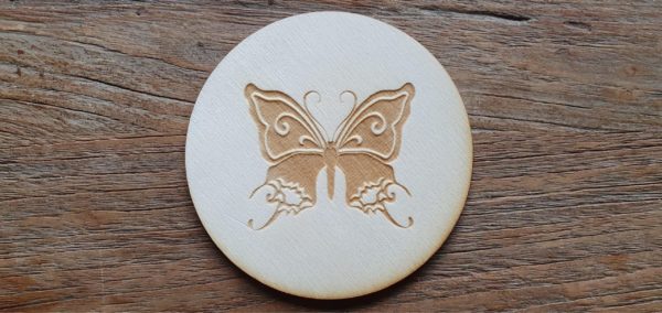 onderzetter 10cm vlinder 1