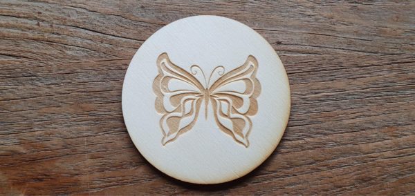 onderzetter 10cm vlinder 2