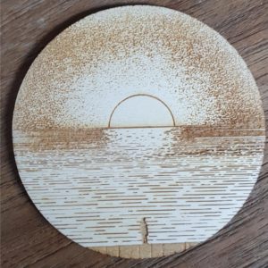 onderzetter 10cm zonsondergang