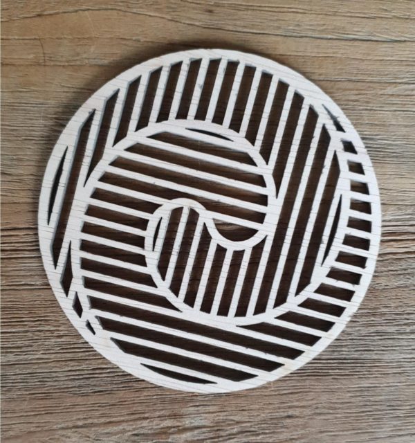 Onderzetter 10cm 3mm dik multiplex