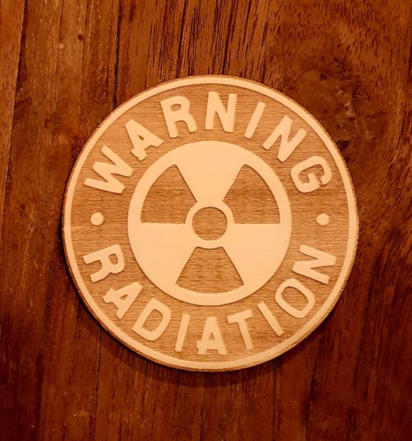 Houten Onderzetter radioactief