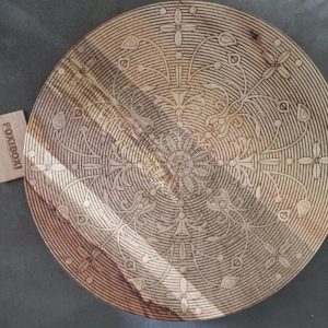 Serveerblad Mangohout met symetrisch motief (#100)