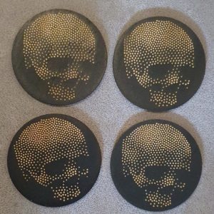 4x onderzetters Skull  #150