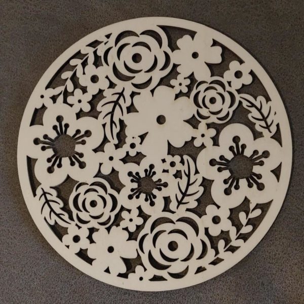 Pannenonderzetter bloemen