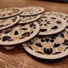 Geometrische houten onderzetters Set van 9 - Afbeelding 3