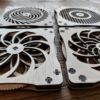 Fidget houten onderzetters Set van 4