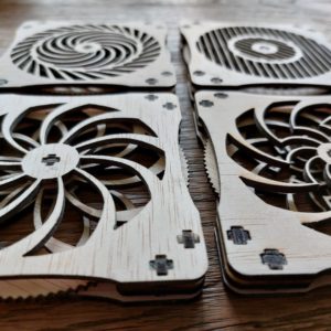 Fidget houten onderzetters Set van 4