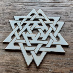 Houten pannenonderzetter mandala