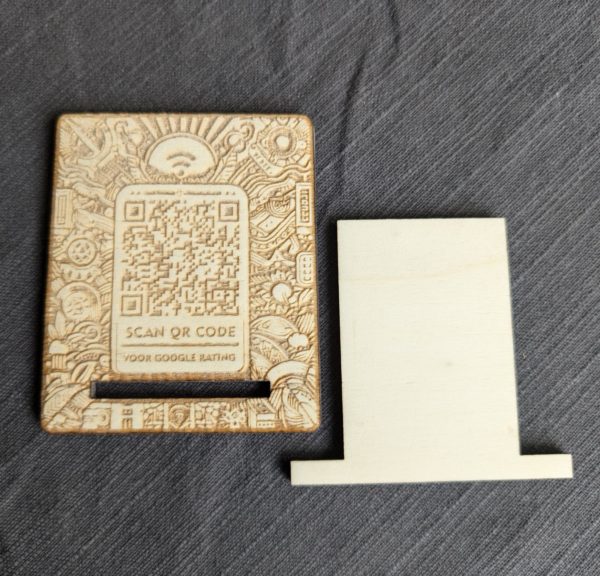 Houten persoonlijke QR code