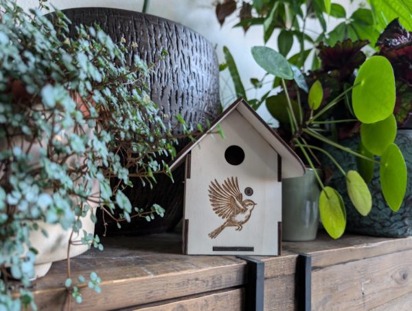 Vogelhuisje met vogelgeluiden