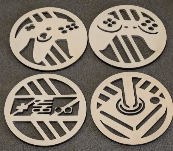 Retro gaming arcade onderzetters