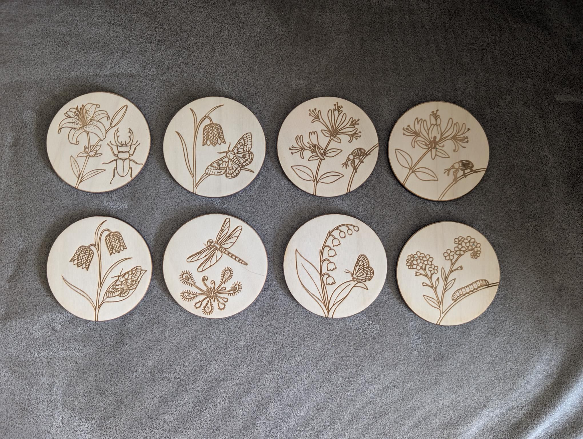 flora en fauna onderzetters