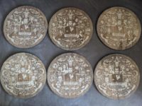 James Bond Houten Pannenonderzetters - Set van 6 - Ø 20 cm
