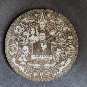 6 James Bond Collector’s Edition houten pannenonderzetters