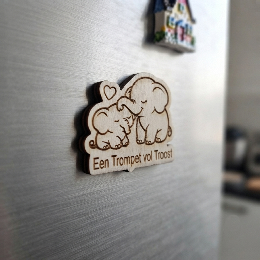 Koelkastmagneet trompet vol liefde
