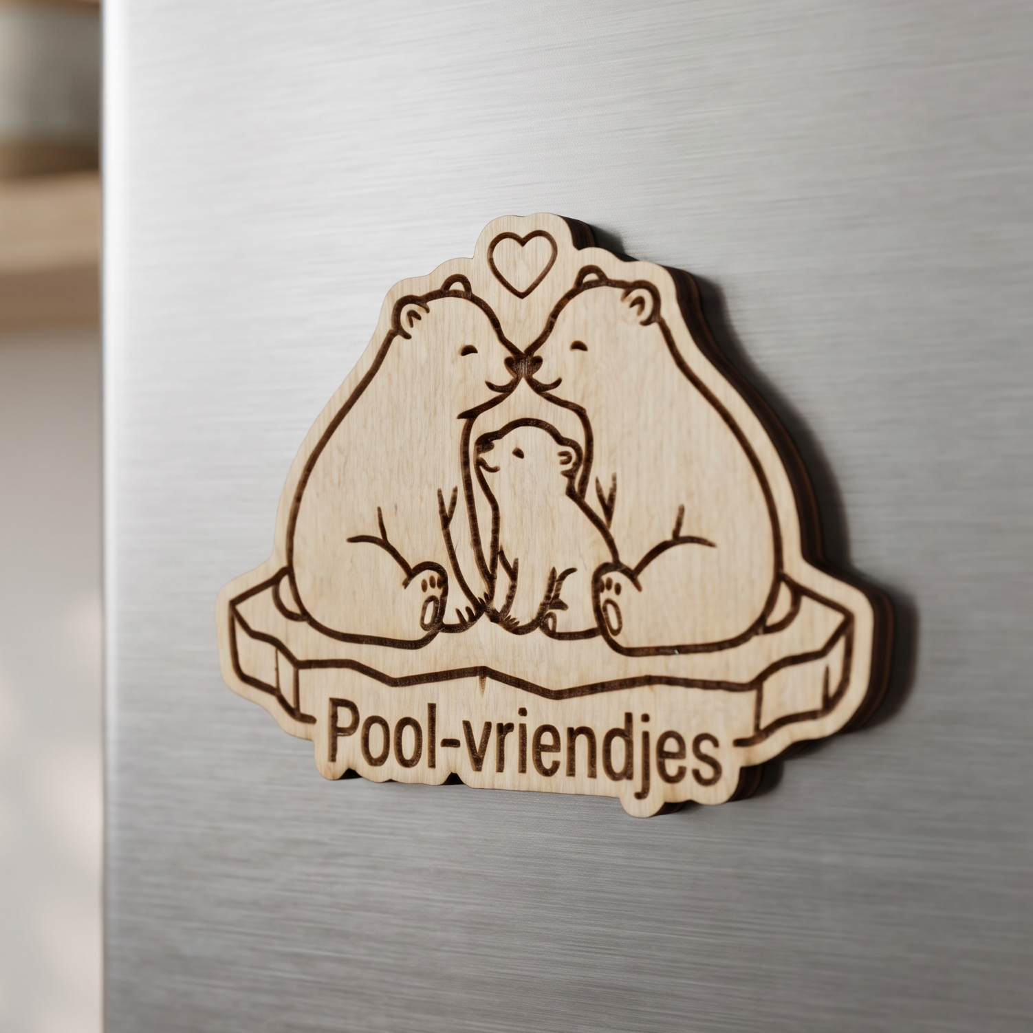 Koelkastmagneet Pool vriendjes