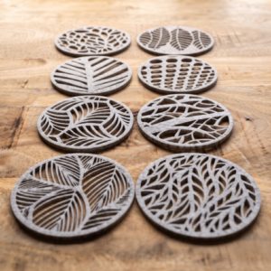 8 Onderzetters van Vilt | Diverse Motieven | FoxiBoxi