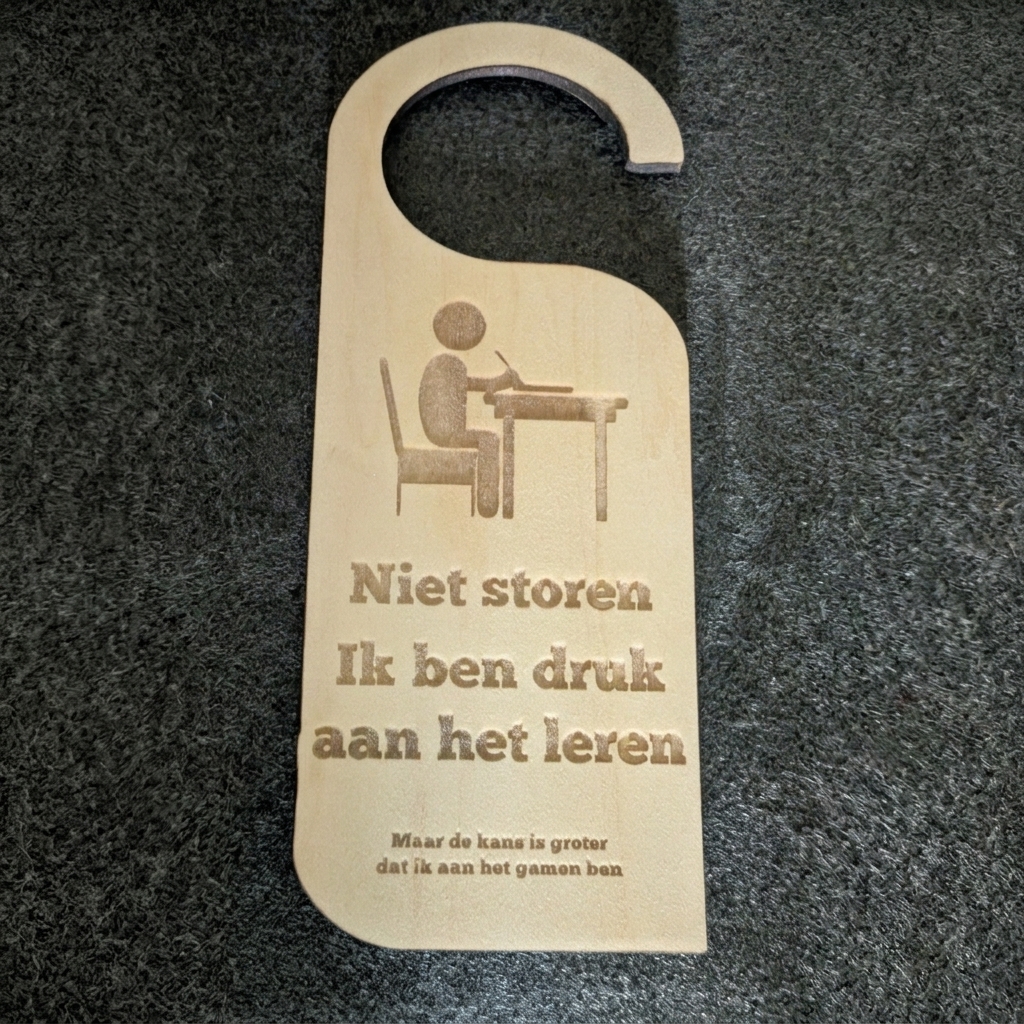 Deurhanger Ik ben druk aan het leren
