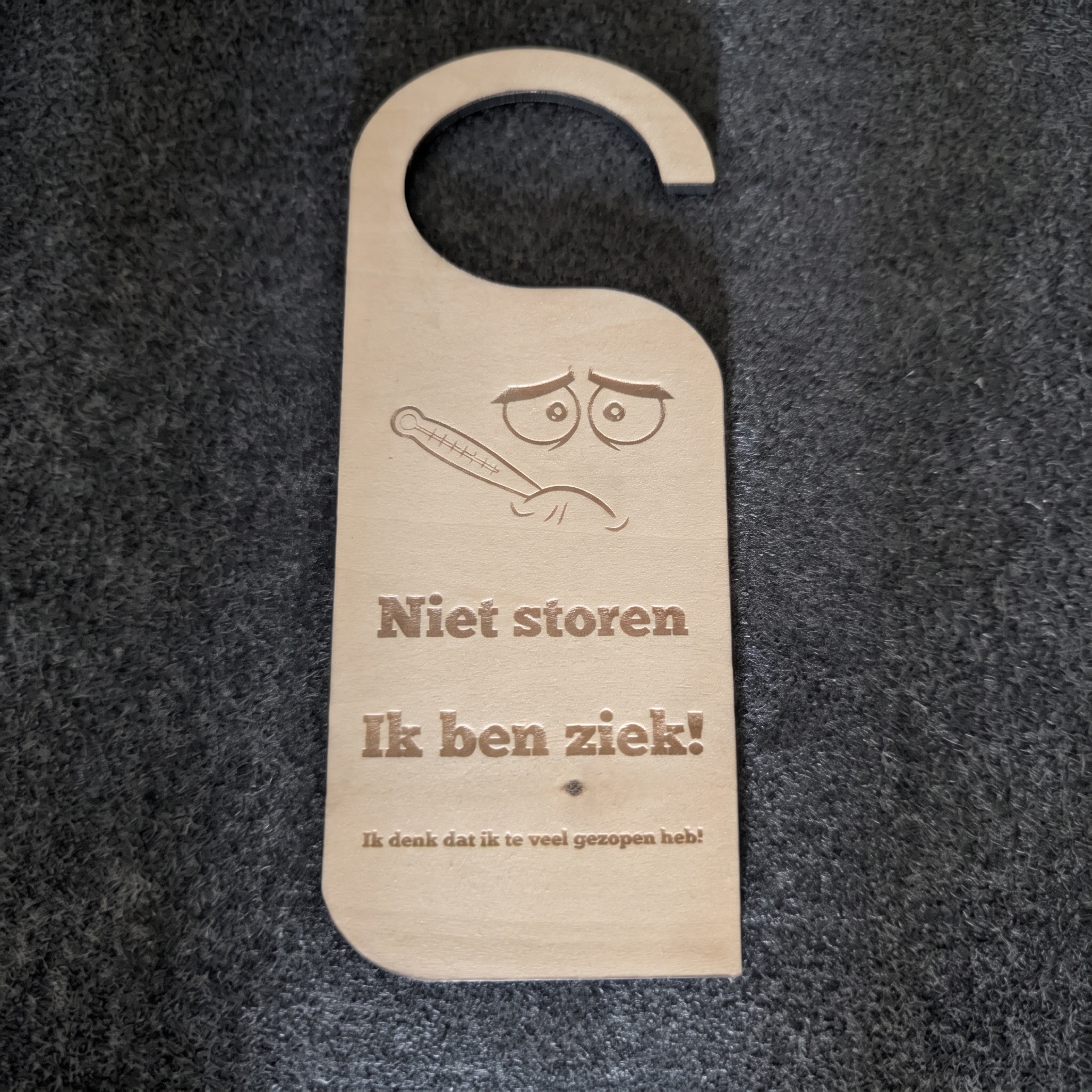 Deurhanger Ik ben ziek