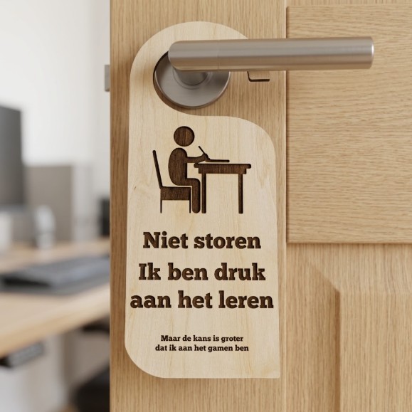 Deurhanger Ik ben druk aan het leren